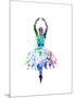 Ballerina Dancing Watercolor 4-Irina March-Mounted Art Print