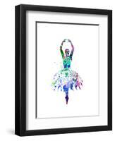 Ballerina Dancing Watercolor 4-Irina March-Framed Art Print