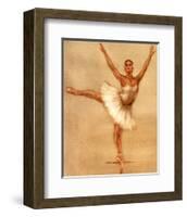 Ballerina II-Caroline Gold-Framed Art Print