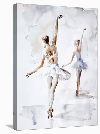 Ballerina In Blue-Aimee Del Valle-Stretched Canvas