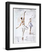 Ballerina In Blue-Aimee Del Valle-Framed Art Print