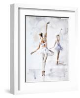 Ballerina In Blue-Aimee Del Valle-Framed Art Print