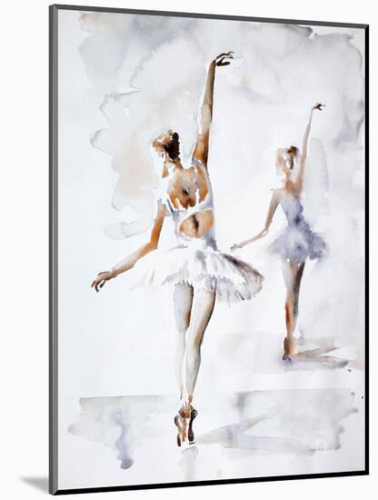 Ballerina In Blue-Aimee Del Valle-Mounted Art Print