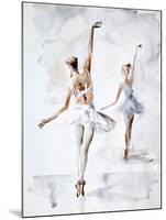 Ballerina In Blue-Aimee Del Valle-Mounted Art Print