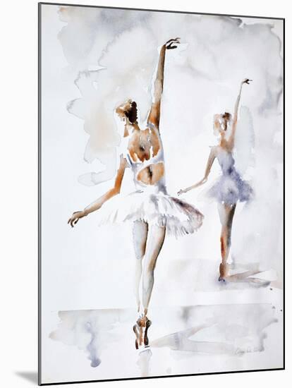 Ballerina In Blue-Aimee Del Valle-Mounted Art Print