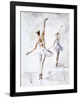 Ballerina In Blue-Aimee Del Valle-Framed Art Print