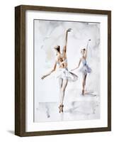 Ballerina In Blue-Aimee Del Valle-Framed Art Print