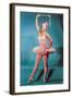 Ballerina in Pink, Retro-null-Framed Art Print