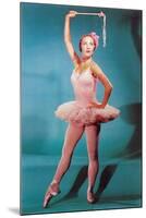 Ballerina in Pink, Retro-null-Mounted Art Print