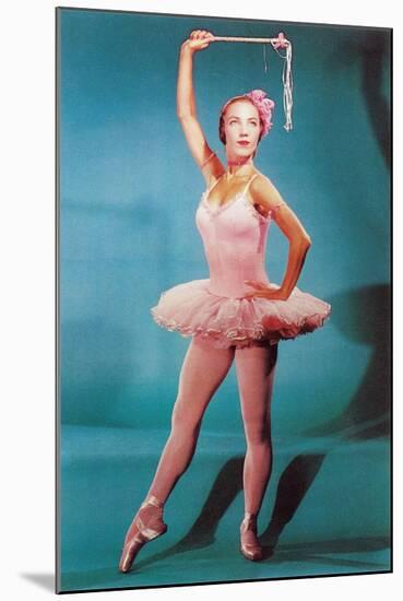 Ballerina in Pink, Retro-null-Mounted Art Print