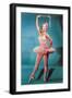 Ballerina in Pink, Retro-null-Framed Art Print