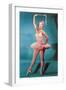 Ballerina in Pink, Retro-null-Framed Art Print