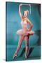 Ballerina in Pink, Retro-null-Stretched Canvas