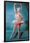 Ballerina in Pink, Retro-null-Framed Art Print