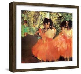 Ballerina in Red-Edgar Degas-Framed Art Print