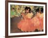 Ballerina in Red-Edgar Degas-Framed Art Print