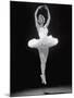 Ballerina Margot Fonteyn in White Costume Leaping into the Air While Dancing Alone on Stage-Gjon Mili-Mounted Premium Photographic Print