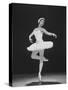 Ballerina Margot Fonteyn, of the Sadler Wells Company, Dancing Alone on Stage-Gjon Mili-Stretched Canvas