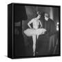 Ballerina Margot Fonteyn Standing in Wings Prepares for Reopening Covent Garden Royal Opera House-David Scherman-Framed Stretched Canvas