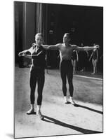 Ballerina Maria Tallchief and Andre Eglevsky Rehearsing "Swan Lake"-Ed Clark-Mounted Premium Photographic Print