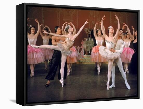 Ballerina Maria Tallchief and Others Performing the Nutcracker Ballet at City Center-Alfred Eisenstaedt-Framed Stretched Canvas