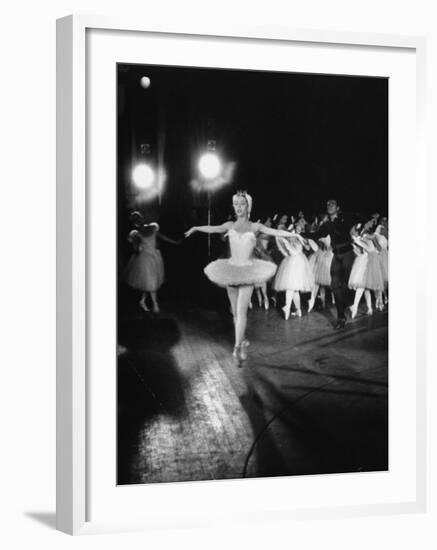 Ballerina Maria Tallchief Appearing in "Swan Lake" with Andre Eglevsky-Ed Clark-Framed Premium Photographic Print