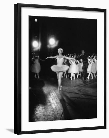 Ballerina Maria Tallchief Appearing in "Swan Lake" with Andre Eglevsky-Ed Clark-Framed Premium Photographic Print