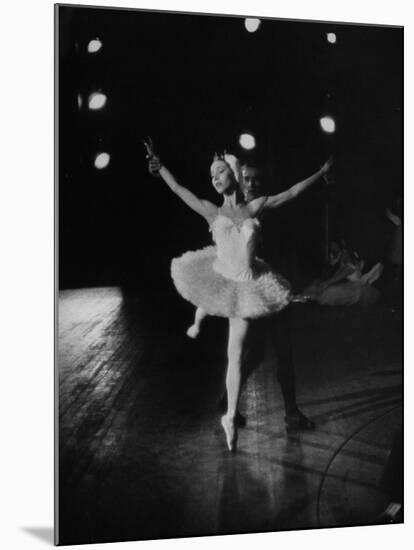 Ballerina Maria Tallchief Performing in "Swan Lake"-Ed Clark-Mounted Premium Photographic Print