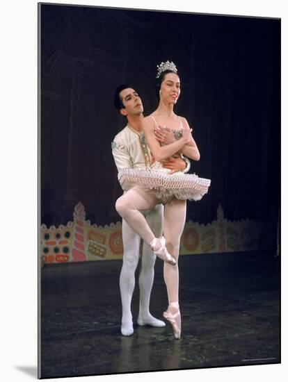 Ballerina Maria Tallchief Performing in the Nutcracker Ballet at City Center-Alfred Eisenstaedt-Mounted Premium Photographic Print