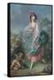 Ballerina Marie-Madeleine Guimard (1743-181) as Terpsichore-Jacques Louis David-Framed Stretched Canvas