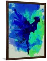 Ballerina on Stage Watercolor 2-Irina March-Framed Art Print