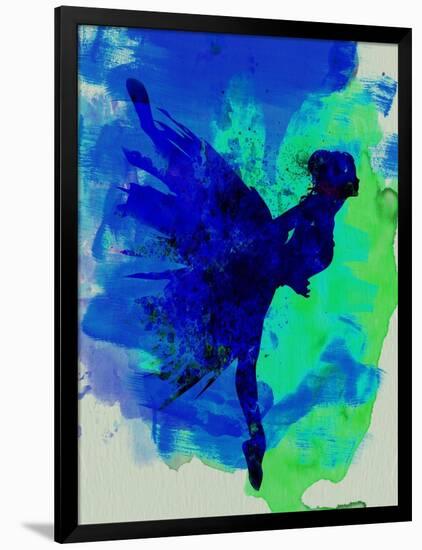 Ballerina on Stage Watercolor 2-Irina March-Framed Art Print