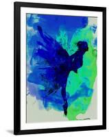 Ballerina on Stage Watercolor 2-Irina March-Framed Art Print