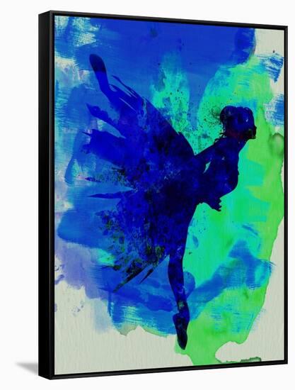 Ballerina on Stage Watercolor 2-Irina March-Framed Stretched Canvas