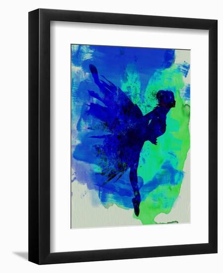 Ballerina on Stage Watercolor 2-Irina March-Framed Art Print