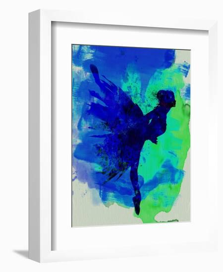 Ballerina on Stage Watercolor 2-Irina March-Framed Art Print