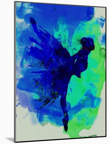 Ballerina on Stage Watercolor 2-Irina March-Mounted Art Print