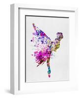 Ballerina on Stage Watercolor 3-Irina March-Framed Art Print