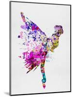 Ballerina on Stage Watercolor 3-Irina March-Mounted Art Print