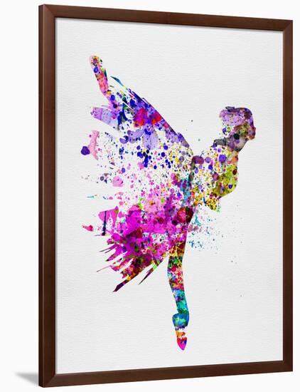 Ballerina on Stage Watercolor 3-Irina March-Framed Art Print