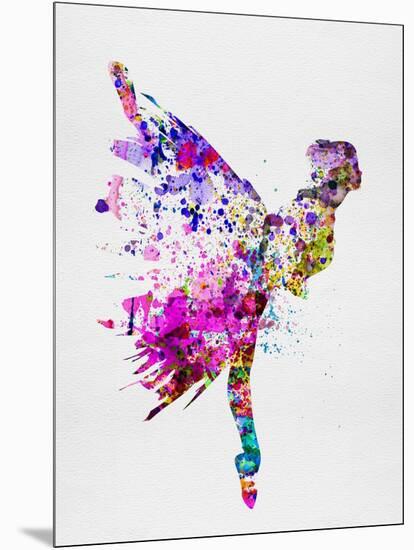 Ballerina on Stage Watercolor 3-Irina March-Mounted Art Print