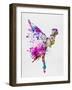 Ballerina on Stage Watercolor 3-Irina March-Framed Art Print