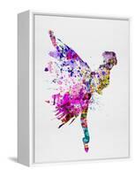 Ballerina on Stage Watercolor 3-Irina March-Framed Stretched Canvas