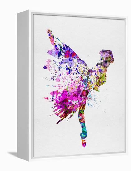 Ballerina on Stage Watercolor 3-Irina March-Framed Stretched Canvas