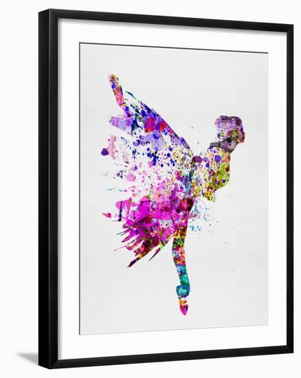 Ballerina on Stage Watercolor 3-Irina March-Framed Art Print