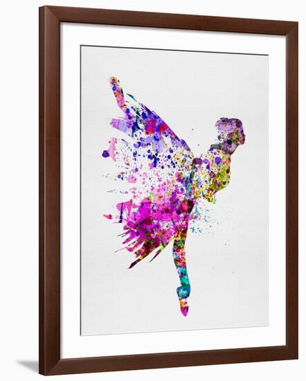 Ballerina on Stage Watercolor 3-Irina March-Framed Art Print