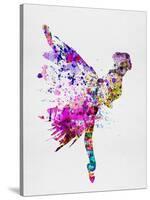 Ballerina on Stage Watercolor 3-Irina March-Stretched Canvas