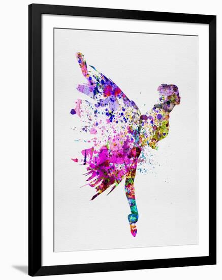 Ballerina on Stage Watercolor 3-Irina March-Framed Art Print