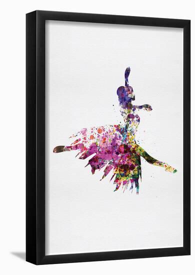 Ballerina on Stage Watercolor 4-Irina March-Framed Poster