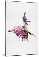 Ballerina on Stage Watercolor 4-Irina March-Mounted Poster
